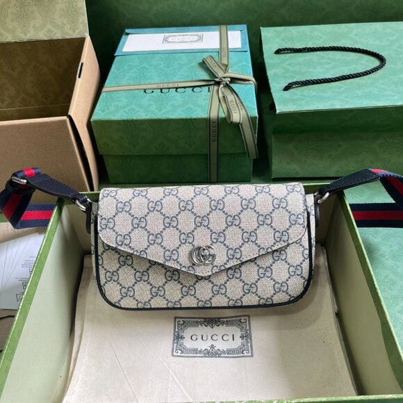 Gucci Mini Ophidia Shoulder Bag | Neutrals - Picture 2 of 9